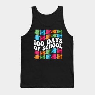 Retro 100 Days Of School Teachers 2023 Boys Girls Tank Top